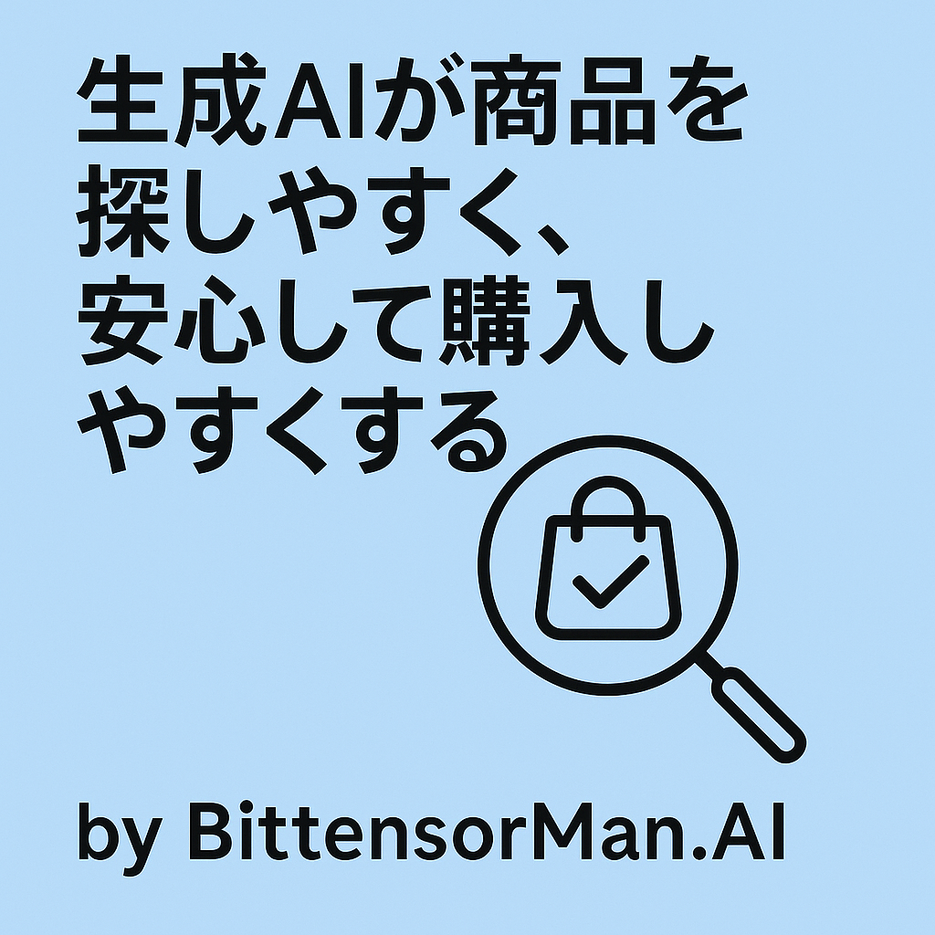 生成AIが商品を探しやすく、安心して購入しやすくする by BittensorMan.AI